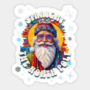 Santa Straight Outta The North Pole Sticker